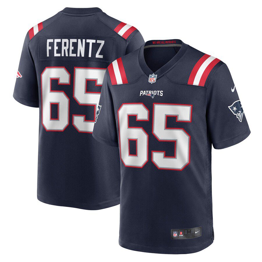 Men New England Patriots 65 James Ferentz Nike Navy Game NFL Jersey